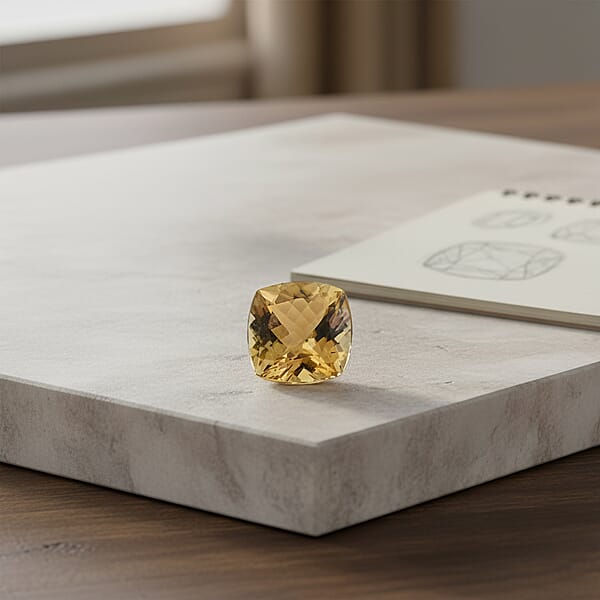 AAAA Natural Golden Tanzanite (Square Cush 7x7 Mm) 1.50 Ctw