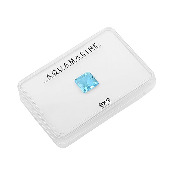 AAAA Santa Maria Aquamarine (Asscher 9 Mm) 2.72 Ctw