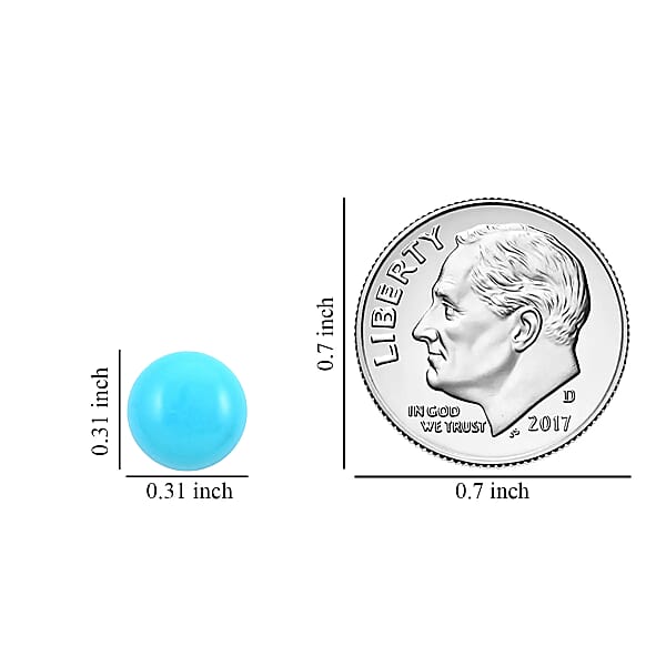 AAAA Sleeping Beauty Turquoise Set Of 5 (Rnd 8 Mm) 10.00 Ctw Loose Gemstones Gemstone For Jewelry Jewelry Stones Round Turquoise Gems For Jewelry Making