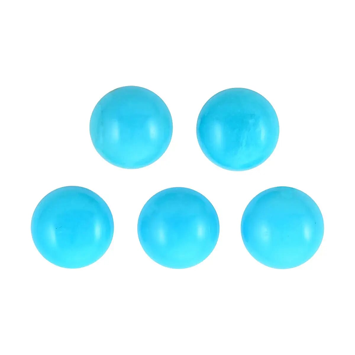 AAAA Sleeping Beauty Turquoise Set of 5 (Rnd 8 mm) 10.00 ctw Loose Gemstones Gemstone For Jewelry Jewelry Stones Round Turquoise Gems For Jewelry Making