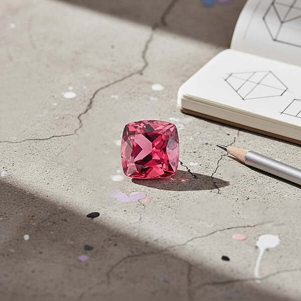 AAAA Tanzanian Raspberry Garnet (Cush 7x7 Mm) 2.00 Ctw