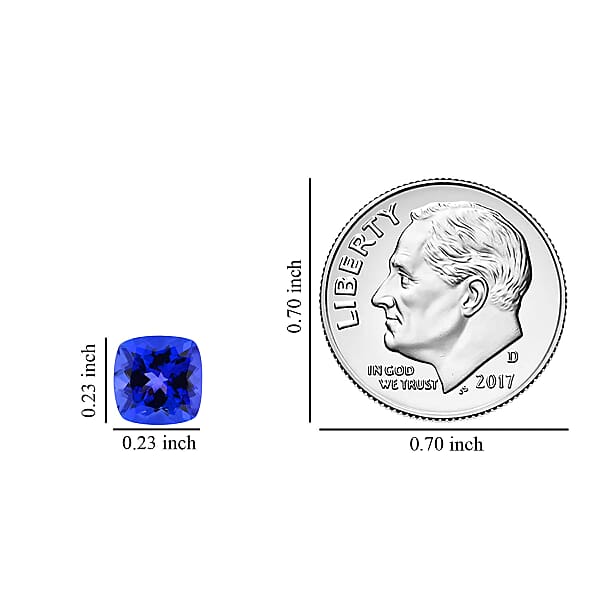 AAAA Tanzanite (Cushion 6x6 Mm) Loose Tanzanite Loose Gem Loose Gemstones Loose Stones Jewelry Stones 1.00 Ctw