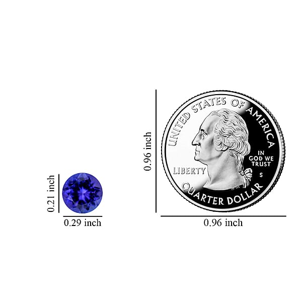 AAAA Tanzanite Set Of 2 (Rnd 5.5 Mm) 1.50 Ctw