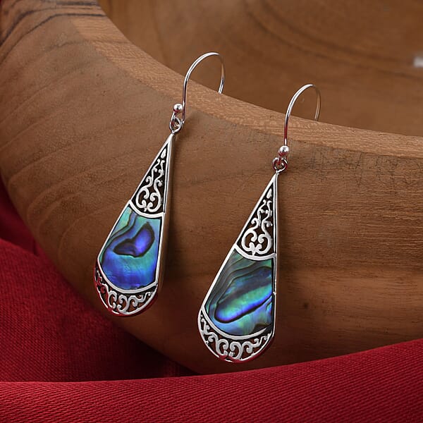 Abalone Shell Drop Earrings For Women In Sterling Silver Beach Fashion Jewelry