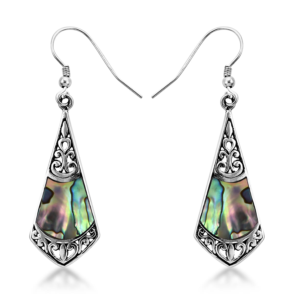 Abalone Shell Drop Earrings For Women in Sterling Silver Beach Fashion Jewelry