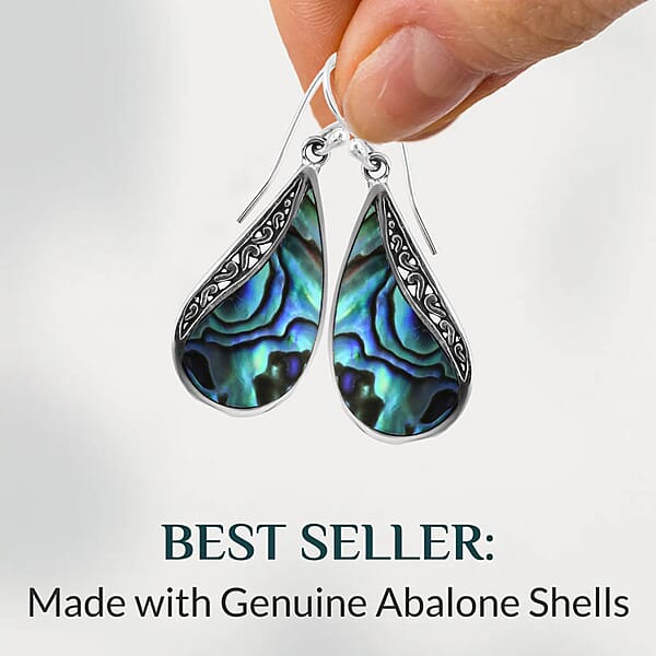 Abalone Shell Drop Earrings For Women In Sterling Silver Beach Fashion Jewelry