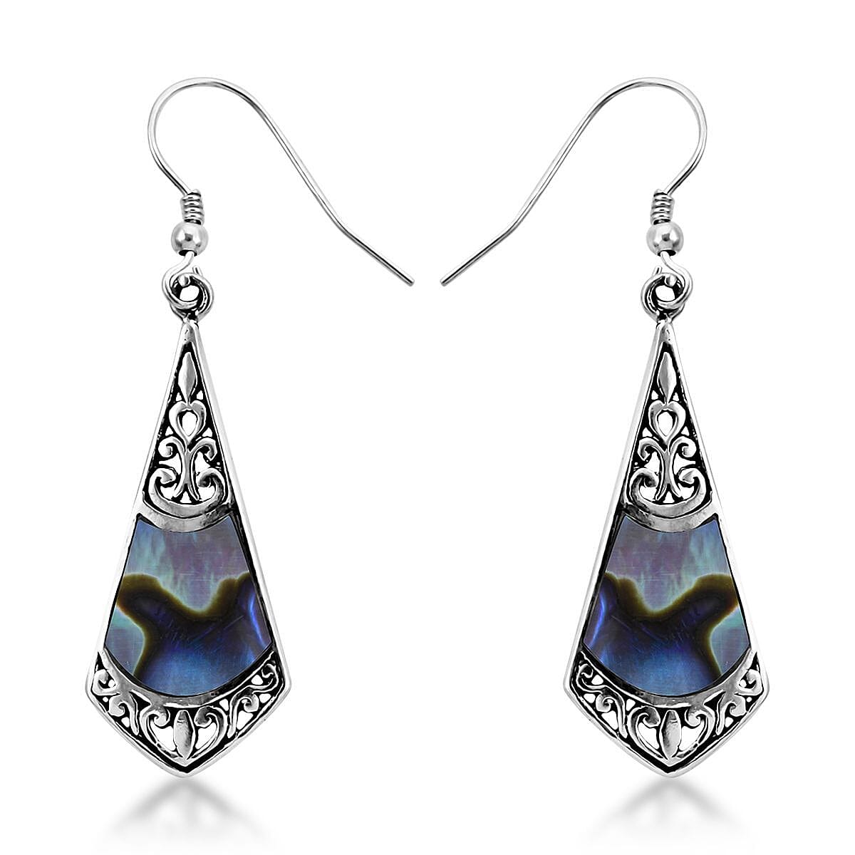 Abalone Shell Drop Earrings For Women in Sterling Silver Beach Fashion Jewelry