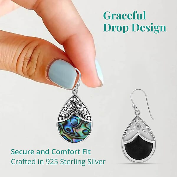 Abalone Shell Drop Earrings For Women Sterling Silver Beach Fashion Jewelry Birthday Gift For Her