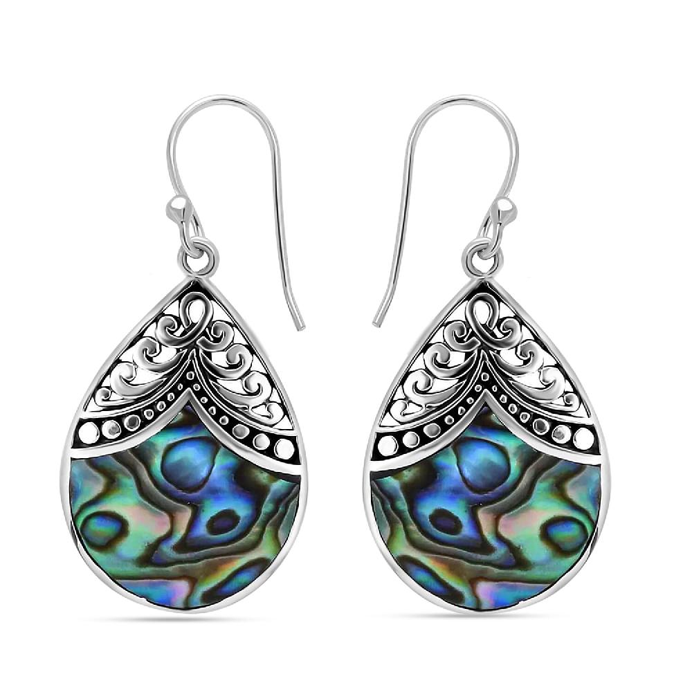 Abalone Shell Drop Earrings For Women Sterling Silver Beach Fashion Jewelry Birthday Gift For Her
