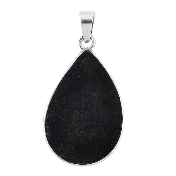 Abalone Shell Pear Pendant Without Chain In Sterling Silver