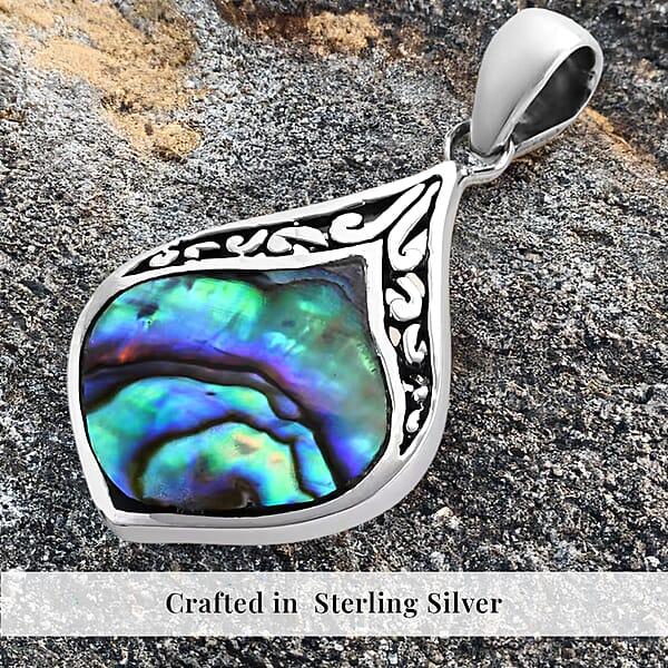 Abalone Shell Pendant Without Chain In Sterling Silver Fashion Silver Jewelry