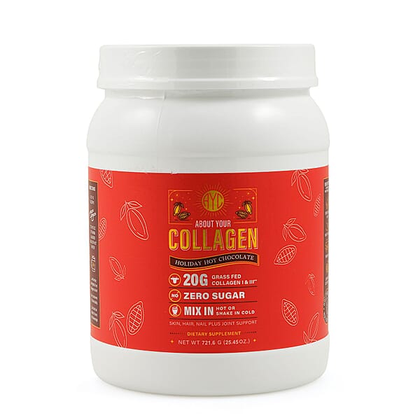 About Your Collagen Grass Fed Collagen I & II Dietary Supplement With Electric Frother (26.65oz) -Hot Chocolate