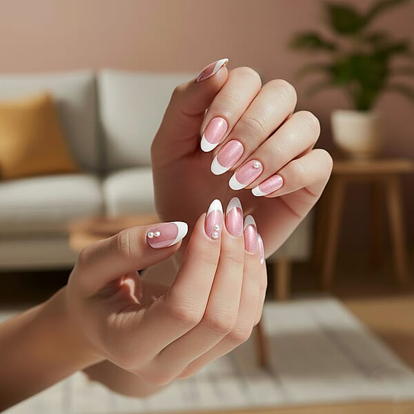 Act Brand New Press On Nail Kit- She's Expensive (French Tip)