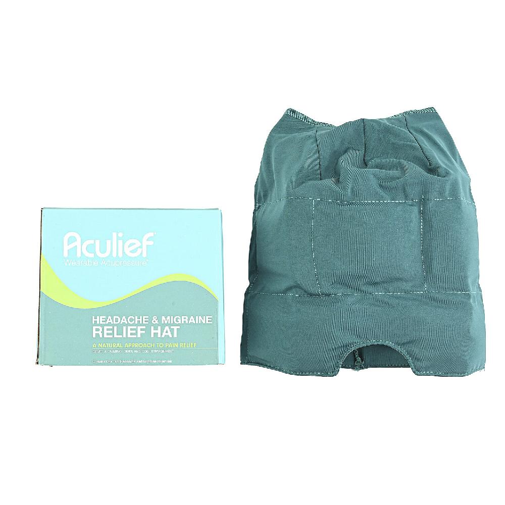 Aculief Wearable Acupressure Headache & Migraine Relief Hat- Teal