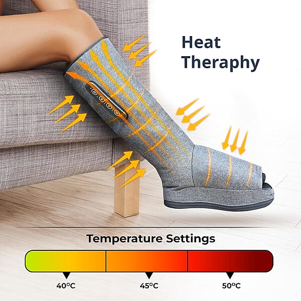 Air Compression Boots With Heating With 2000mAh USB Rechargeable Battery (11.4“x4.3“x18“)