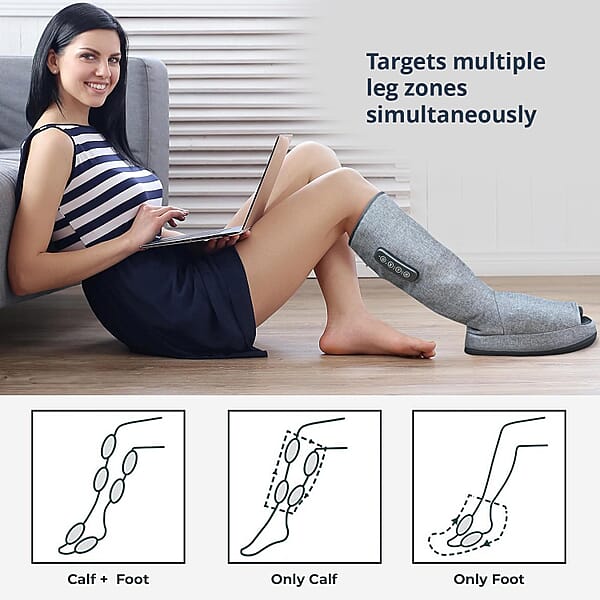 Air Compression Boots With Heating With 2000mAh USB Rechargeable Battery (11.4“x4.3“x18“)