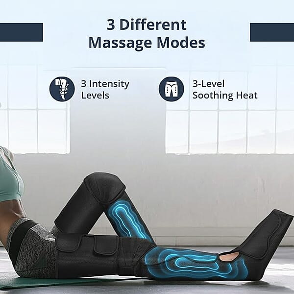 Air Compression Leg Massager Promotes Blood Circulation (3 Modes And 3 Heating Levels)
