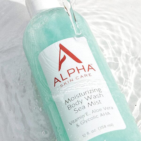 ALPHA Skincare Moisturizing Body Wash Sea Mist With Vitamin E Aloe Vera & Glycolic AHA (12oz)