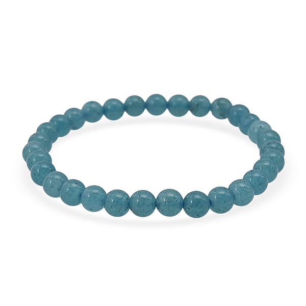 Amazonite Quartz Beaded Stretch Bracelet 50.00 Ctw