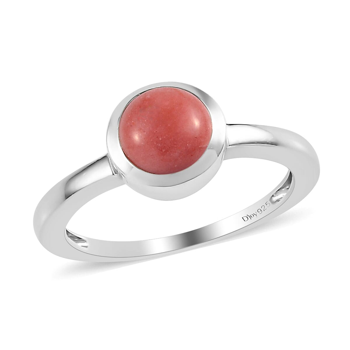American Oregon Peach Opal Ring in Platinum Over Sterling Silver 0.65 ctw