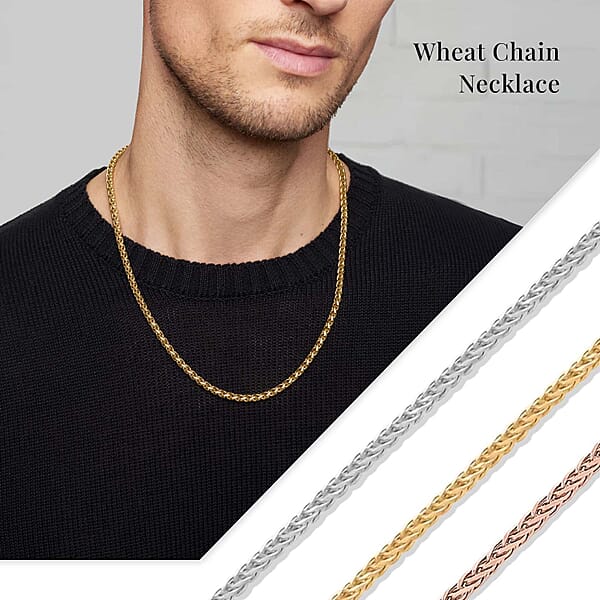 Ankur's Treasure Chest 14K Rose Gold Over Sterling Silver Chain Necklace 24 Inches 3.20 Grams