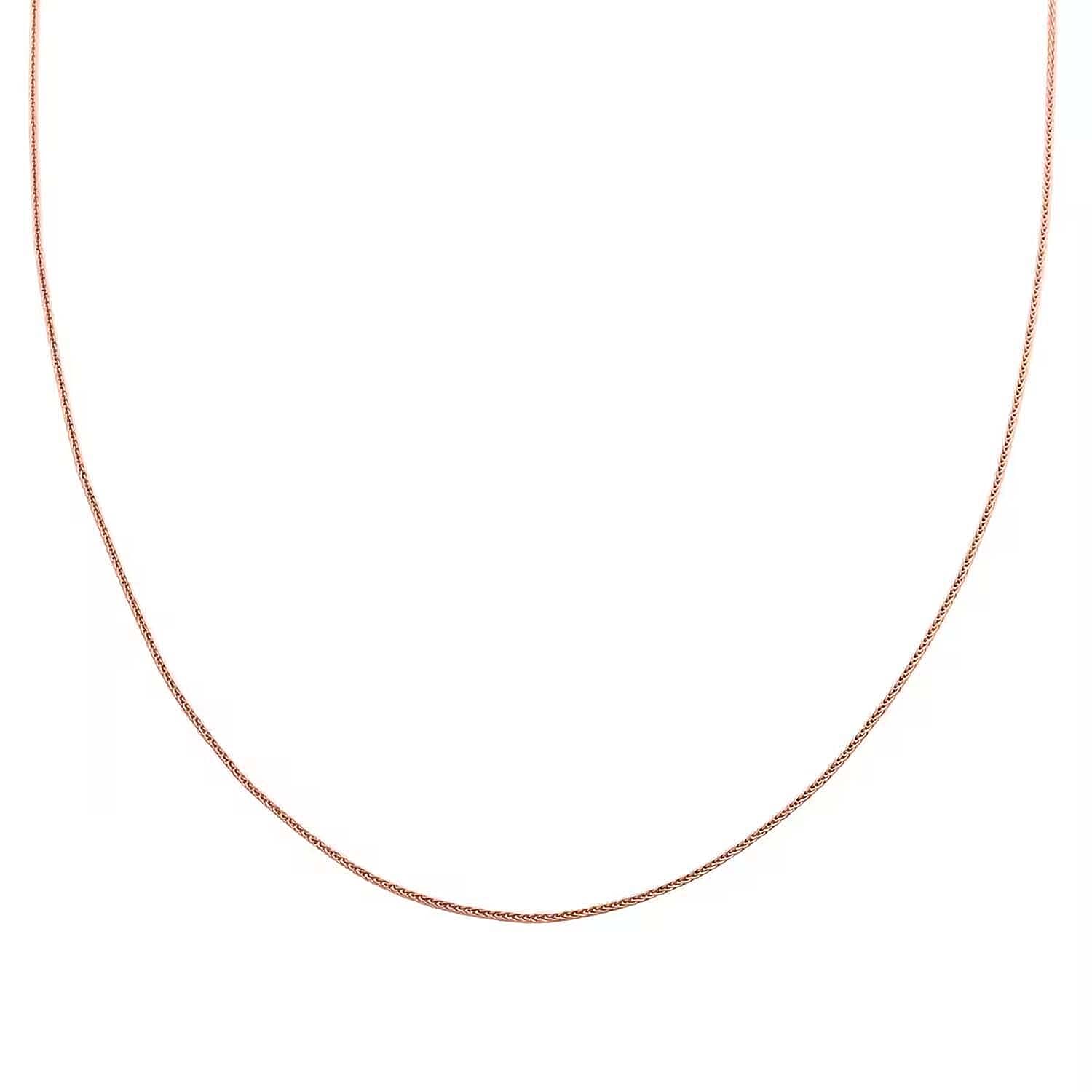 Ankur's Treasure Chest 14K Rose Gold Over Sterling Silver Chain Necklace 24 Inches 3.20 Grams