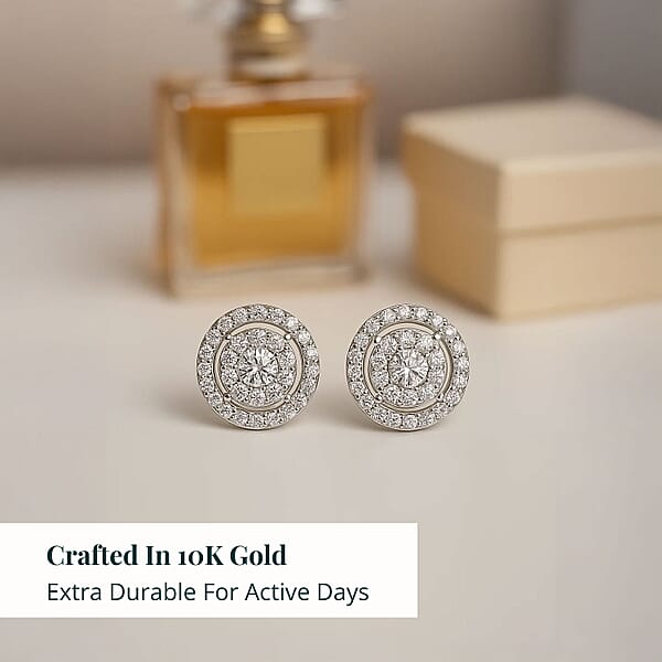 Ankur Treasure Chest Luxuriant Lab Grown Diamond 0.75 Ctw Earrings In 10K White Gold