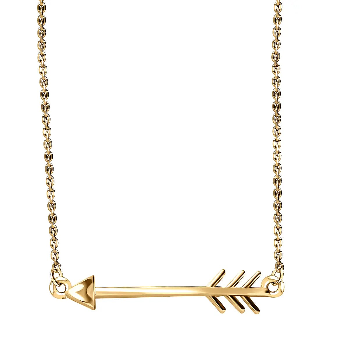 Arrow Necklace Vermeil Yellow Gold Over Sterling Silver Necklace 18 inch necklace Arrow Silver Necklace 2.85 Grams