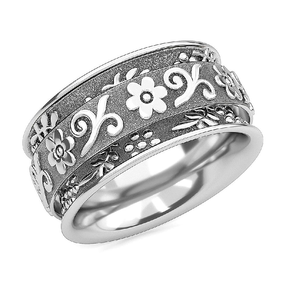 Artisan Crafted Spinner Ring In Sterling Silver Anxiety Ring For Women Fidget Rings For Anxiety For Women Stress Relieving Anxiety Ring (4.25 G)