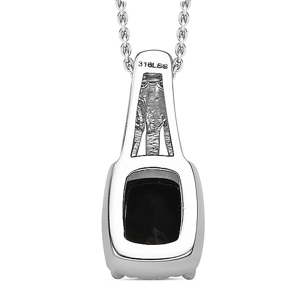 Australian Black Tourmaline Lever Back Earrings Ring Pendant Necklace 20 Inches In Stainless Steel 7.35 Ctw