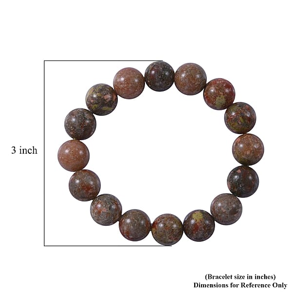 Autumn Jasper 8mm 200.00 Ctw Beaded Stretch Bracelet