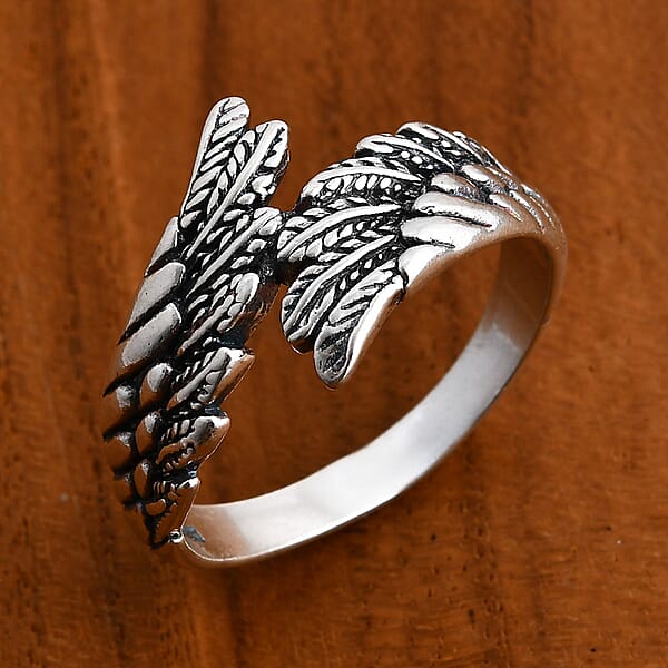 Bali Legacy Angel Wings Ring In Sterling Silver 4.85 Grams