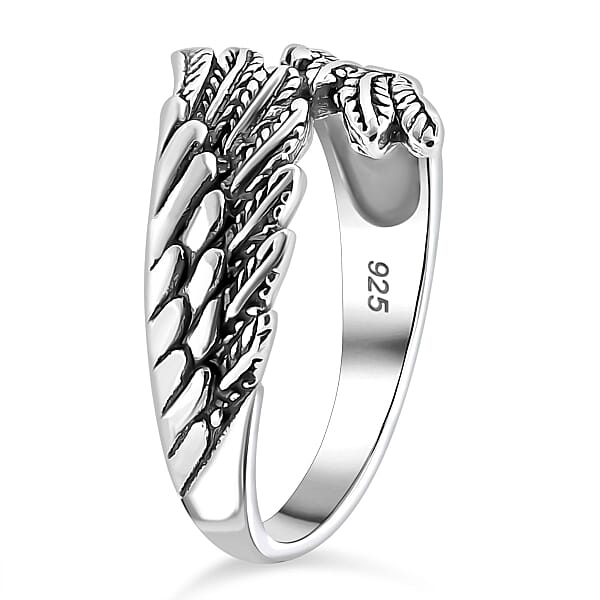 Bali Legacy Angel Wings Ring In Sterling Silver 4.85 Grams