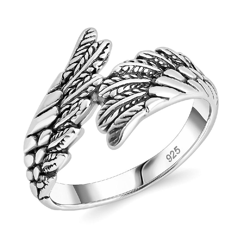 Bali Legacy Angel Wings Ring in Sterling Silver 4.85 Grams