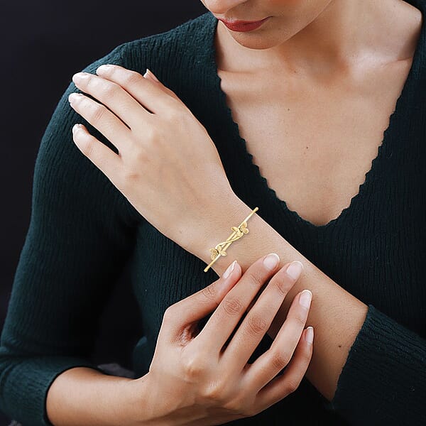 Bali Legacy Butterfly Bangle Bracelet In 10K Yellow Gold 4.10 Grams