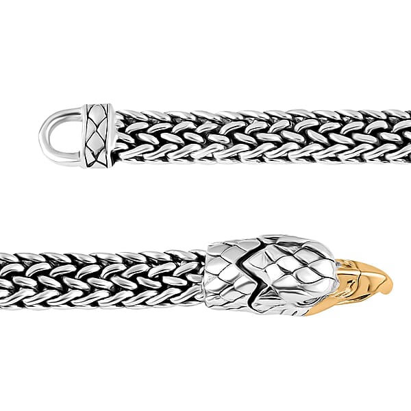 Bali Legacy Eagle Bracelet In 22K Vermeil YG Over And Sterling Silver (7.25 In) 39.50 Grams