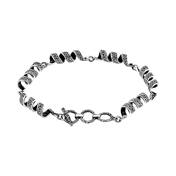Bali Legacy Milky Way Borobudur Chain Bracelet In Sterling Silver (6.50-8.0In) 15.30 Grams