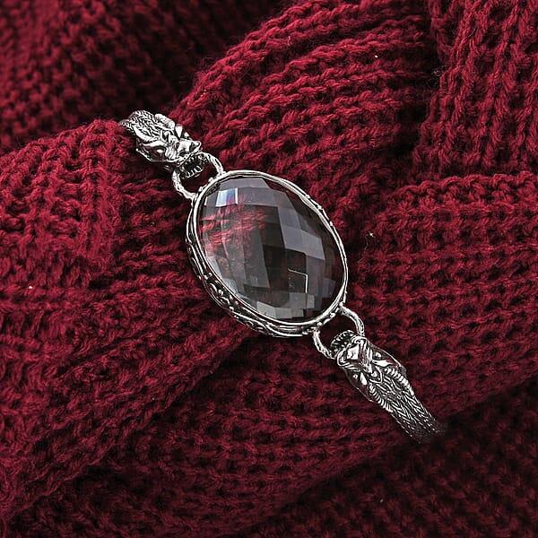 Bali Legacy Montezuma Prasiolite Dragon Bracelet In Sterling Silver (7.50 In) 50.00 Ctw