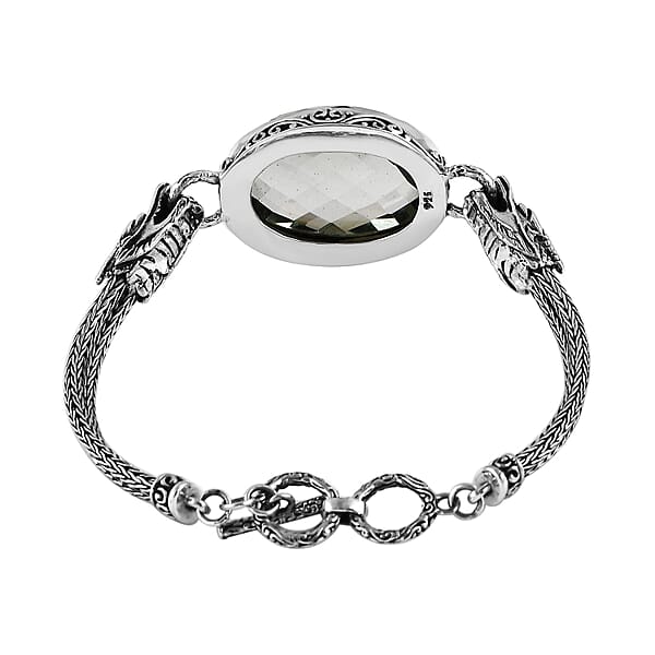 Bali Legacy Montezuma Prasiolite Dragon Bracelet In Sterling Silver (7.50 In) 50.00 Ctw