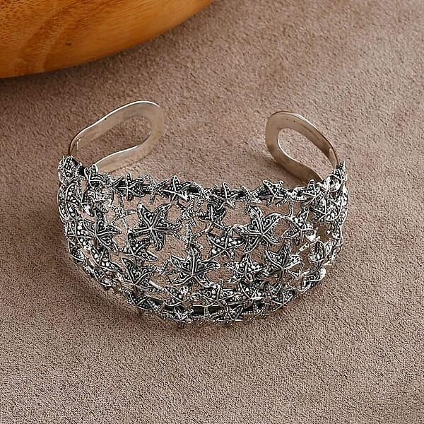 Bali Legacy Starfish Cuff Bracelet In Sterling Silver (7.25 In) 35.20 Grams