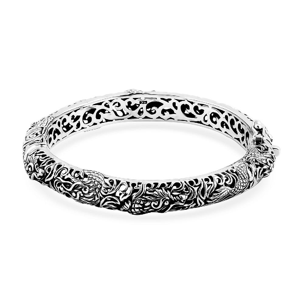 Bali Legacy Sterling Silver Bangle Bracelet (7.25 In) 31.18 Grams