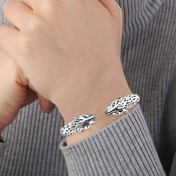 Bali Legacy Sterling Silver Cuff Bangle Bracelet (7.25 In) 31.59 Grams