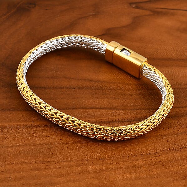 Bali Legacy Tulang Naga Chain Bracelet In 22K Vermeil YG Over And Sterling Silver (8.00 In) 28.65 Grams