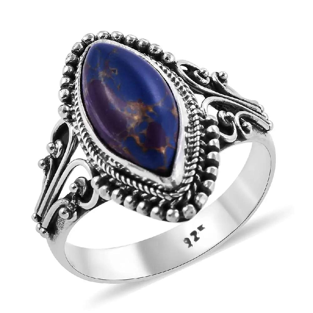 Bali Mojave Purple Turquoise Ring in Sterling Silver 4.75 ctw