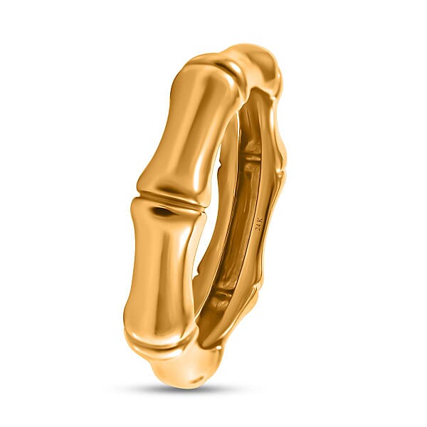 Bamboo Band Ring In 24K Yellow Gold 1.50 Grams