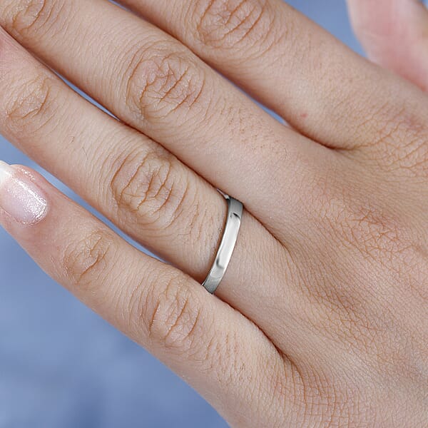 Band Ring In 14K White Gold 3.50 Grams (Del. In 10-12 Days)