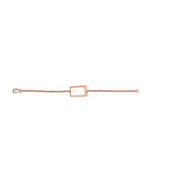 Bar Bracelet In 18K Vermeil Rose Gold Over Sterling Silver (7.25 In) 3 Grams (Del. In 10-12 Days)