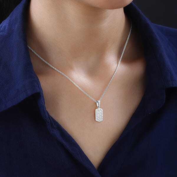 Bar Pendant Necklace In 10K White Gold 1.50 Grams 20 Inches (Del. In 10-12 Days)