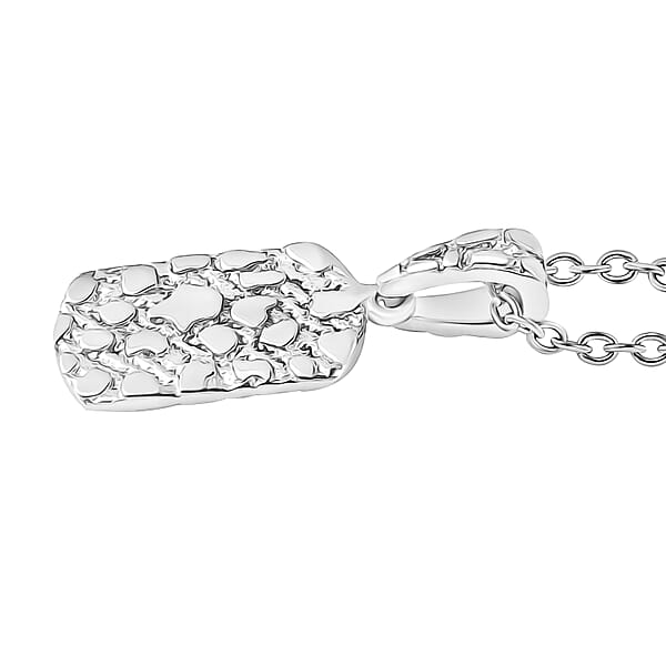 Bar Pendant Necklace In 10K White Gold 1.50 Grams 20 Inches (Del. In 10-12 Days)