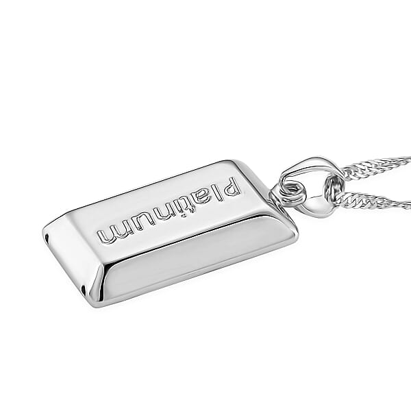 Bar Pendant Necklace In 950 Platinum 6.80 Grams 18 Inches
